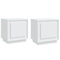 Mesas de Cabeceira 2 pcs 44x35x45cm Derivados de Madeira Branco