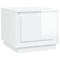 Mesa de Centro 51x50x44 cm Derivados Madeira Branco Brilhante