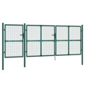 Portão de Rede para Jardim 400x175 cm Aço Galvanizado Verde