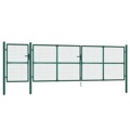 Portão de Rede para Jardim 500x175 cm Aço Galvanizado Verde