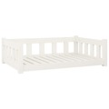 Cama para Cães 95,5x65,5x28 cm Madeira de Pinho Maciça Branco