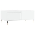 Mesa de Centro 90x50x36,5 cm Derivados Madeira Branco Brilhante