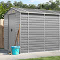 Abrigo de Jardim 191x895x198 cm Aço Galvanizado Cinzento-claro