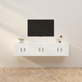 Móveis de Tv de Parede 3 pcs 57x34,5x40 cm Branco