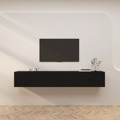 Móveis de Tv de Parede 3 pcs 80x34,5x40 cm Preto