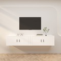 Móveis de Tv de Parede 2 pcs 100x34,5x40 cm Branco