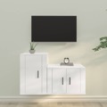 Conjunto Móveis de Tv Derivados de Madeira Branco 2 pcs