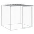 Galinheiro com Teto 103x98x90 cm Aço Galvanizado Cinza-claro