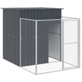 Casota para Cães com Parque Aço Galvanizado Antracite