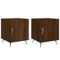 Mesa Cabeceira 2pcs 40x40x50cm Deriv. Madeira Carvalho Castanho