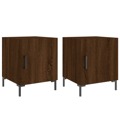 Mesa Cabeceira 2pcs 40x40x50cm Deriv. Madeira Carvalho Castanho