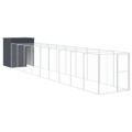 Casota P/ Cães C/ Parque 165x1067x181cm Aço Galvaniz. Antracite