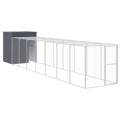 Galinheiro com Anexo 165x863x181 cm Aço Galvanizado Antracite