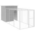 Galinheiro com Anexo 165x455x181 cm Aço Galvanizado Antracite