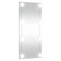 Espelho de Parede Retangular com Luzes LED 30x80 cm Vidro