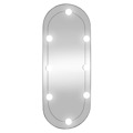 Espelho de Parede Oval com Luzes LED 30x70 cm Vidro