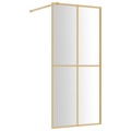 Divisória de Chuveiro 80x195 cm Vidro Transparente Esg Dourado