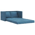Sofá-cama sem Pés 122x204x55 cm Veludo Azul