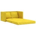 Sofá-cama sem Pés 122x204x55 cm Veludo Amarelo-escuro