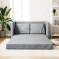 Sofá-cama sem Pés 112x174x55 cm Tecido Cinzento-claro