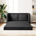 Sofá-cama sem Pés 112x174x55 cm Tecido Preto
