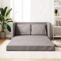 Sofá-cama sem Pés 112x174x55 cm Tecido Cinza-acastanhado