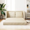 Sofá-cama sem Pés 112x174x55 cm Tecido Cor Creme