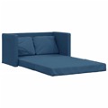 Sofá-cama sem Pés 112x174x55 cm Tecido Azul