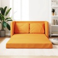 Sofá-cama sem Pés 112x174x55 cm Tecido Amarelo-escuro