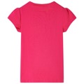 T-shirt Infantil com Estampa Floral Rosa Brilhante 116