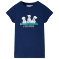 T-shirt para Criança com Estampa de Cães Azul-marinho 128