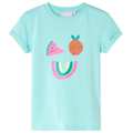 T-shirt Infantil com Estampa de Fruta Colorida Menta-claro 128