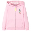 Sweatshirt para Criança com Capuz e Fecho Rosa-brilhante 104