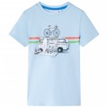 T-shirt para Criança com Estampa de Autocarro Azul-claro 116