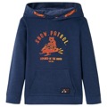 Sweatshirt para Criança com Capuz Azul-marinho Mesclado e Laranja 92