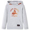 Sweatshirt para Criança com Capuz Cinzento Mesclado e Laranja 92