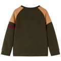 Sweatshirt para Criança Cor Caqui-escuro e Camel 140