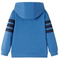 Sweatshirt com Capuz e Fecho Estampa de Skate Azul 104