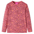 Pijama Manga Comprida P/ Criança C/ Estampa de Leopardo Rosa-velho 128