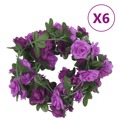 Grinaldas de Flores Artificiais 6 pcs 240 cm Roxo Claro