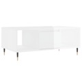 Mesa de Centro 90x50x36,5 cm Derivados Madeira Branco Brilhante