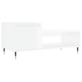 Mesa de Centro 100x50x45 cm Derivados Madeira Branco Brilhante