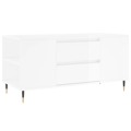 Mesa Centro 102x44,5x50cm Derivados de Madeira Branco Brilhante