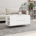 Mesa Centro 102x44,5x50cm Derivados de Madeira Branco Brilhante