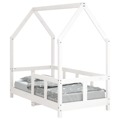 Estrutura de Cama Infantil 70x140 cm Pinho Maciço Branco