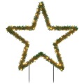 Decoração Estrela de Natal C/ Luz e Estacas 115 Luzes LED 85 cm