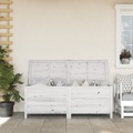 Caixa Arrumação para Jardim 150x50x56,5 cm Abeto Maciço Branco