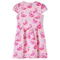 Vestido de Criança com Estampa de Boia Flamingo Rosa-claro 104