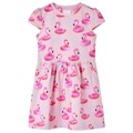 Vestido de Criança com Estampa de Boia Flamingo Rosa-claro 128