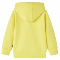 Sweatshirt para Criança com Capuz e Fecho Amarelo-claro 128